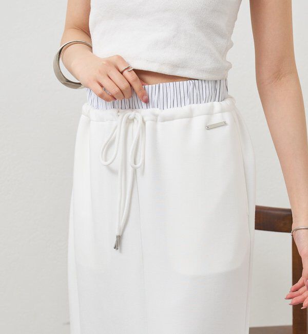  「Wベルトスウェットスカート」|スカート|
