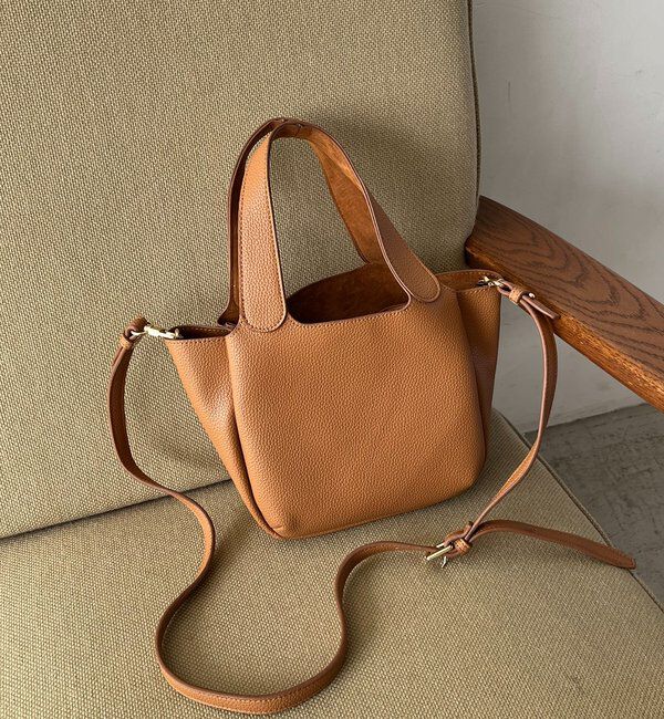  「3roomシュリンクバッグ」|トートバッグ|キャメル