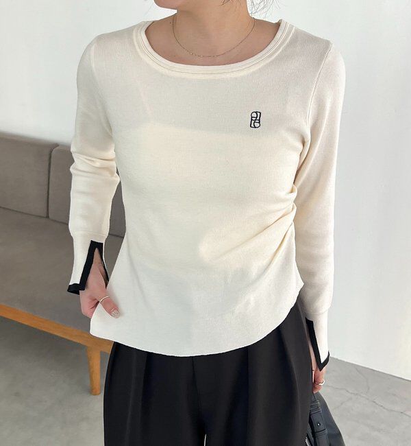  「1ポイントバイカラーニット」|ニット・セーター|