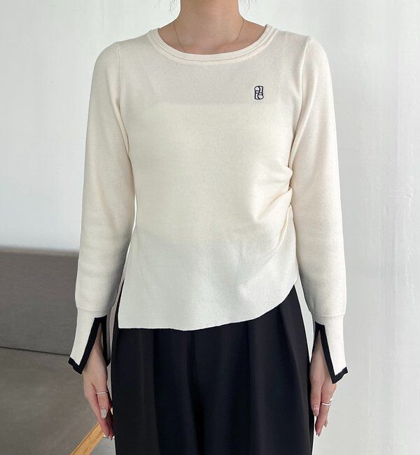  「1ポイントバイカラーニット」|ニット・セーター|