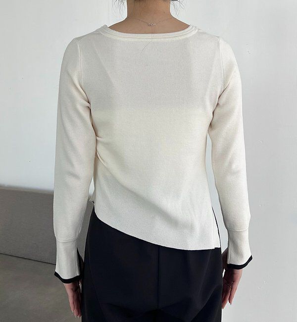  「1ポイントバイカラーニット」|ニット・セーター|