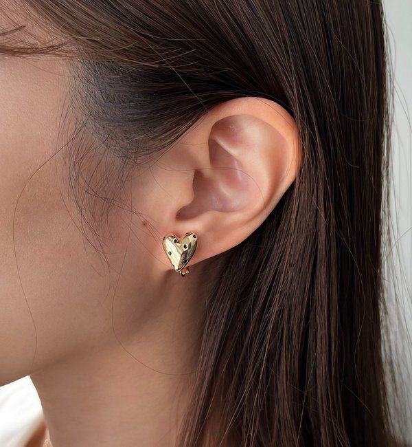  「〈GOLDY/ゴールディ〉ドットハートプチイヤリング」|リング|