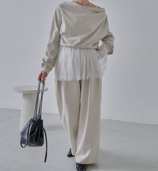  「【トレンド感あるレイヤードコーデに！調整可能◎】レースキャミ」|キャミソール|