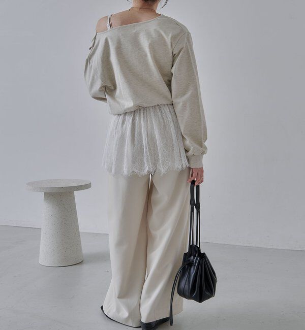  「【トレンド感あるレイヤードコーデに！調整可能◎】レースキャミ」|キャミソール|