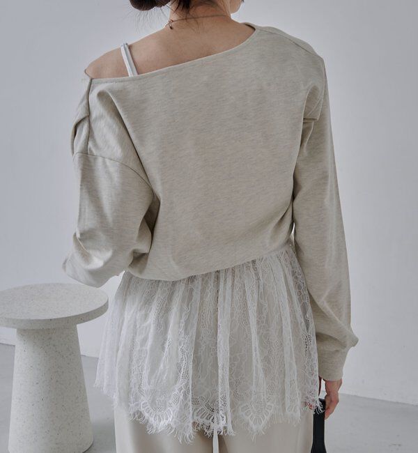  「【トレンド感あるレイヤードコーデに！調整可能◎】レースキャミ」|キャミソール|