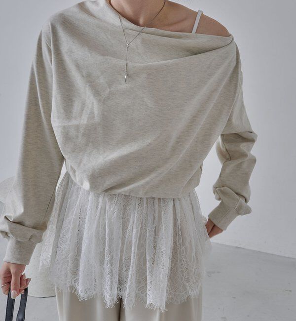  「【トレンド感あるレイヤードコーデに！調整可能◎】レースキャミ」|キャミソール|