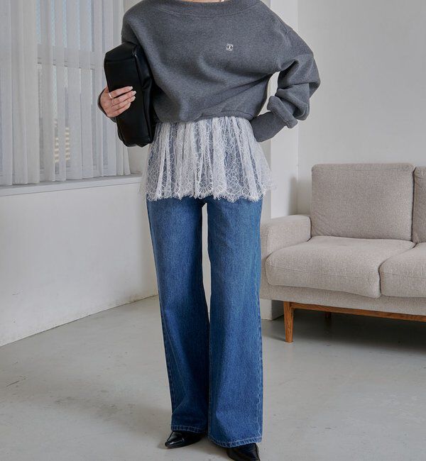  「【トレンド感あるレイヤードコーデに！調整可能◎】レースキャミ」|キャミソール|