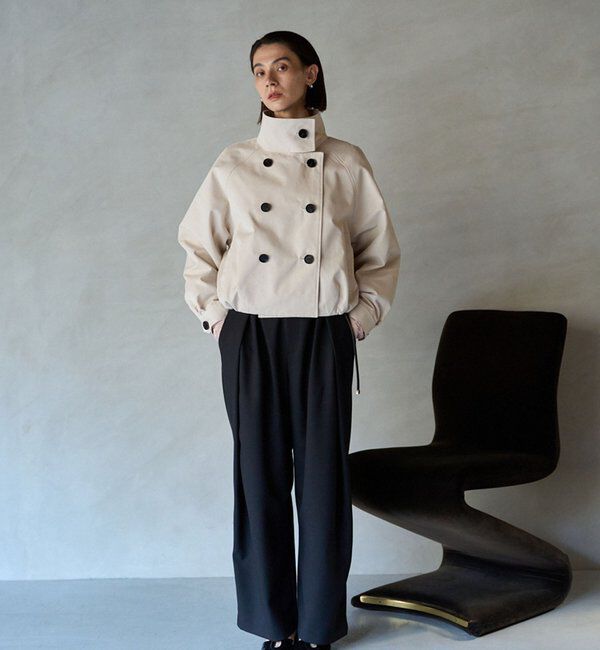  「【サイズ展開あり】ショートトレンチコート」|トレンチコート|