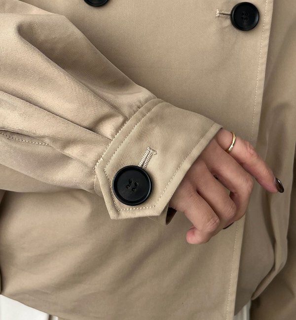  「【サイズ展開あり】ショートトレンチコート」|トレンチコート|