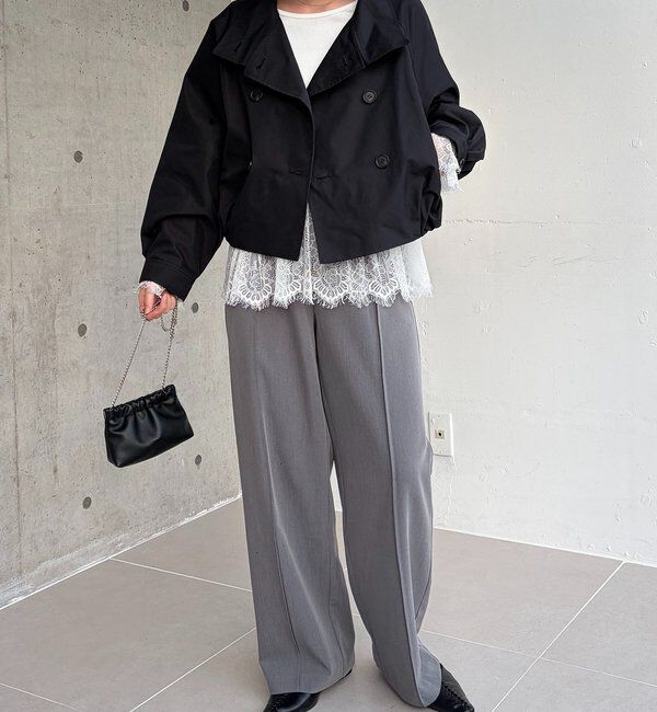  「【サイズ展開あり】ショートトレンチコート」|トレンチコート|