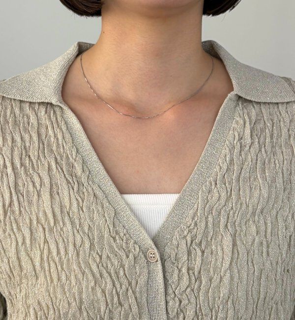  「変形シャーリングポロカーディガン」|カーディガン|