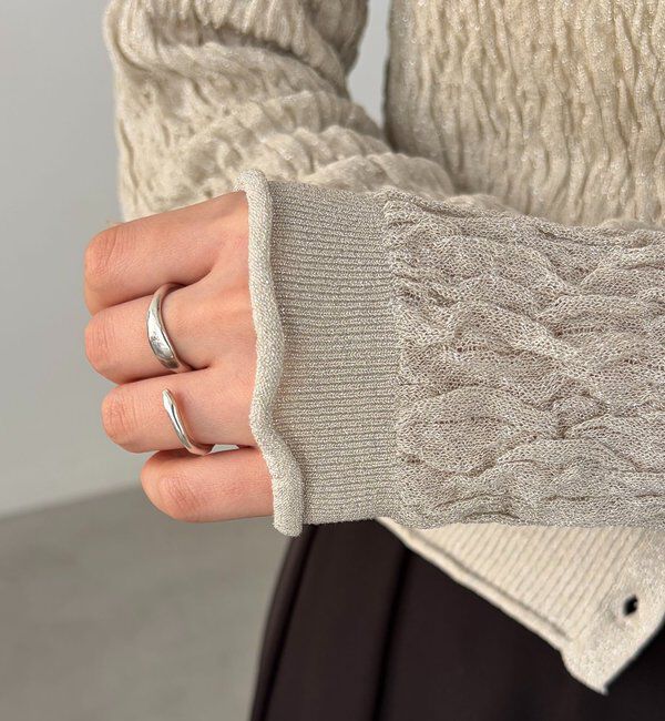  「変形シャーリングポロカーディガン」|カーディガン|