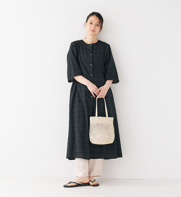 collex「＜手洗い可＞チェック織柄ガウンワンピース」|ワンピース|