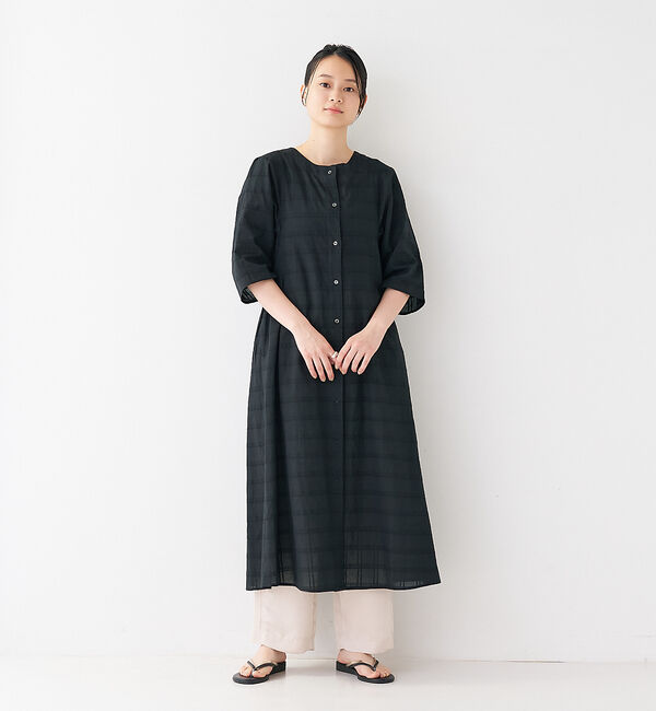 collex「＜手洗い可＞チェック織柄ガウンワンピース」|ワンピース|