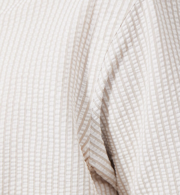 ABAHOUSE「クールテックス シアサッカー ストライプ 半袖シャツ」|シャツ・ブラウス|