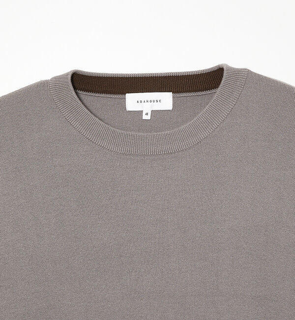 ABAHOUSE「【定番】総針 プルオーバー ニット / クルーネックニット」|ニット・セーター|