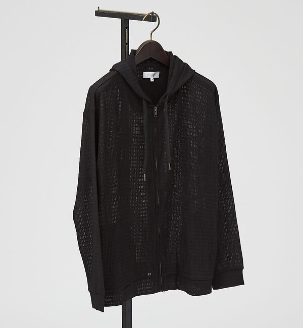 ABAHOUSE「ブロック柄メッシュ　ダブル ジップパーカー / シアーストレッチ」|パーカー|