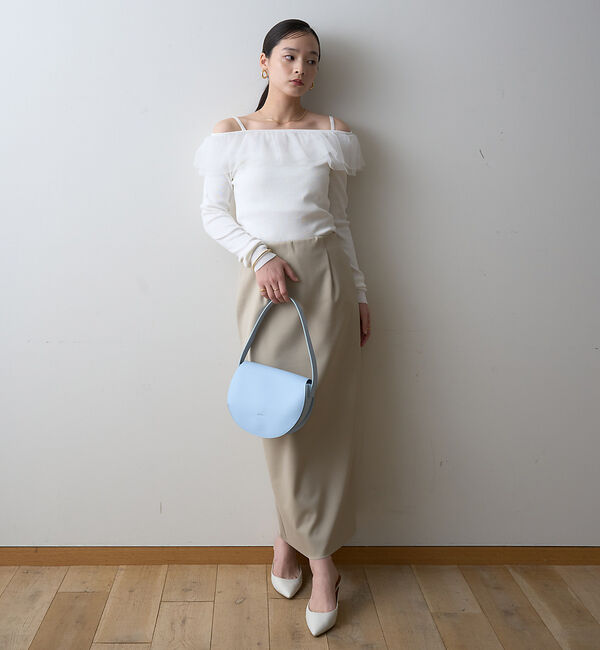 Rouge vif「【一部店舗限定】オフショルチュールリブプルオーバー」|ニット・セーター|