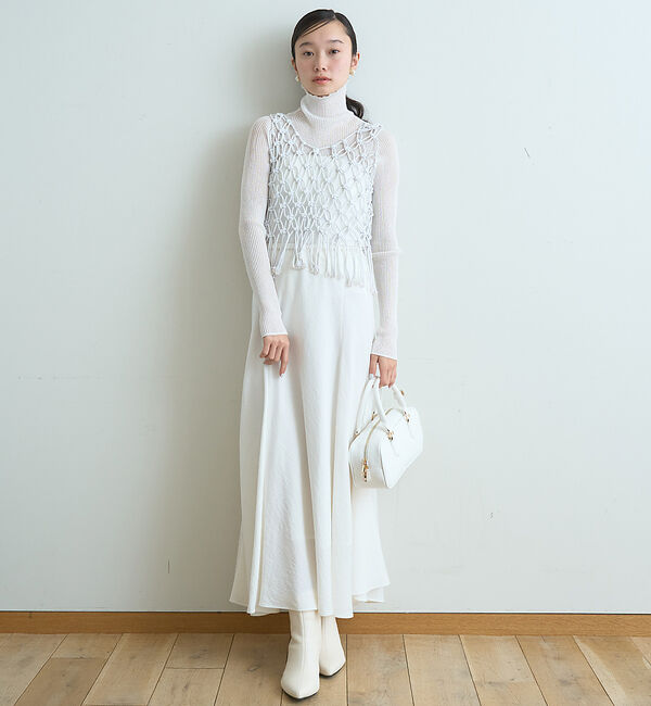 Rouge vif「【一部店舗限定】マクラメニットベスト」|ベスト・ジレ|