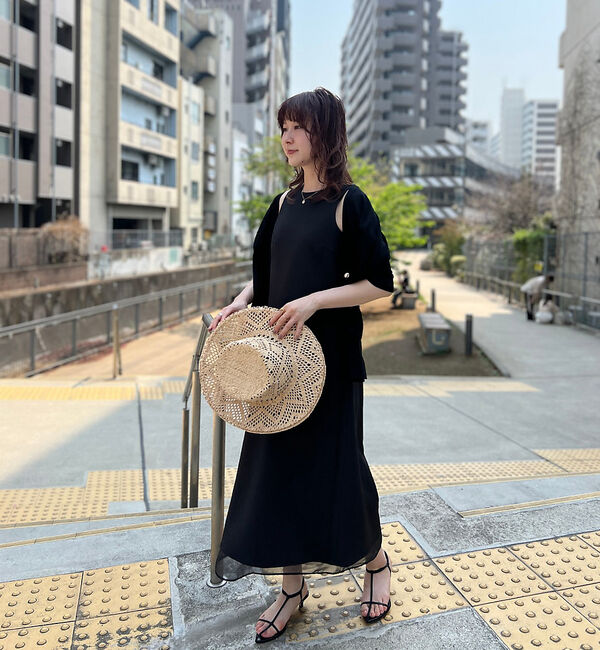 Rouge vif「【一部店舗限定】【2点セット】シアーショートカーディガン&times;ノースリーブワンピセッ」|ワンピース|