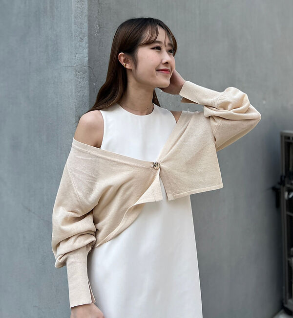 Rouge vif「【一部店舗限定】【2点セット】シアーショートカーディガン&times;ノースリーブワンピセッ」|ワンピース|