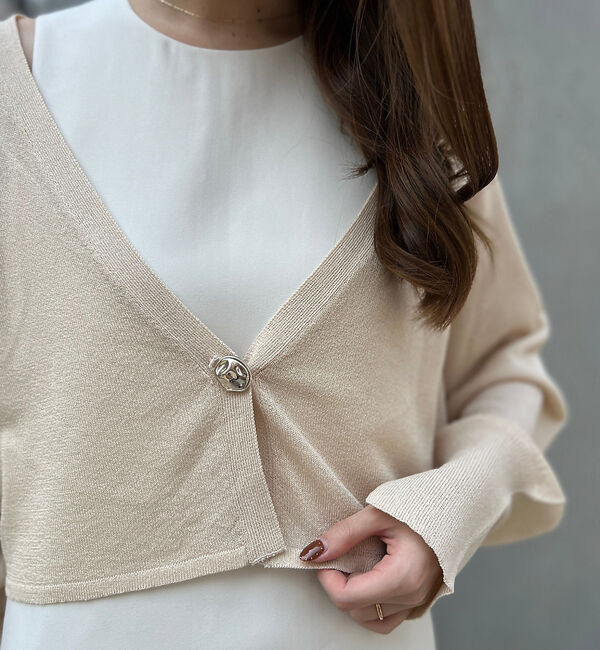 Rouge vif「【一部店舗限定】【2点セット】シアーショートカーディガン&times;ノースリーブワンピセッ」|ワンピース|