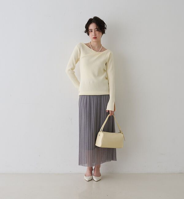 Rouge vif「【一部店舗限定】ドレープスリットスリーブリブニット【予約】」|ニット・セーター|