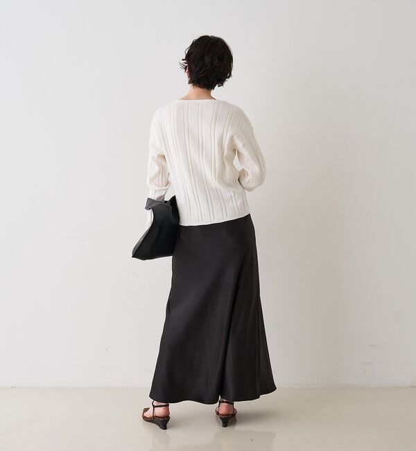 Rouge vif「ストライプ組織2WAYニット/カーディガン【予約】」|ニット・セーター|