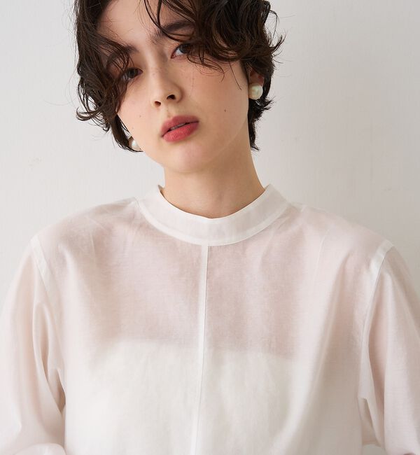 Rouge vif「シアースタンドタイブラウス【予約】」|シャツ・ブラウス|