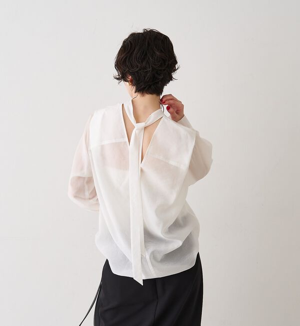 Rouge vif「シアースタンドタイブラウス【予約】」|シャツ・ブラウス|