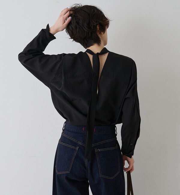 Rouge vif「シアースタンドタイブラウス【予約】」|シャツ・ブラウス|