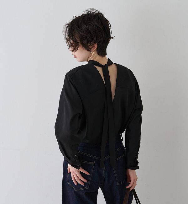 Rouge vif「シアースタンドタイブラウス【予約】」|シャツ・ブラウス|