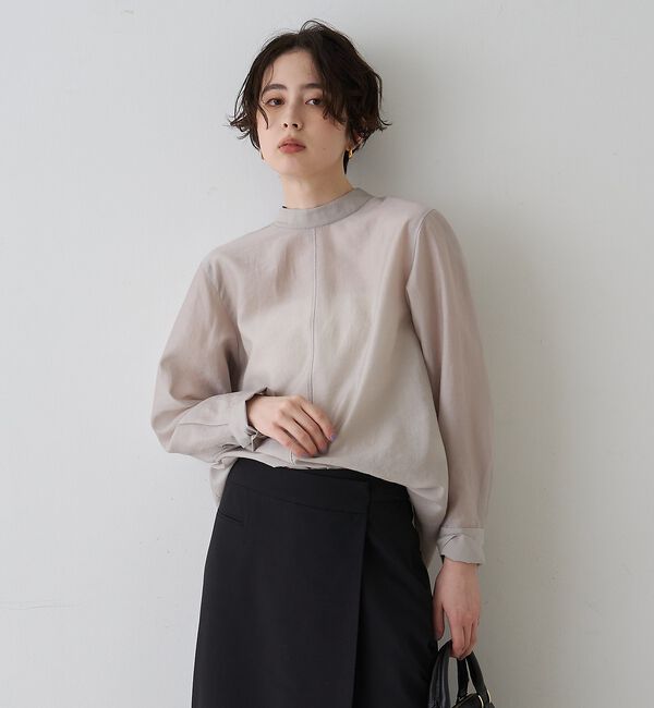 Rouge vif「シアースタンドタイブラウス【予約】」|シャツ・ブラウス|