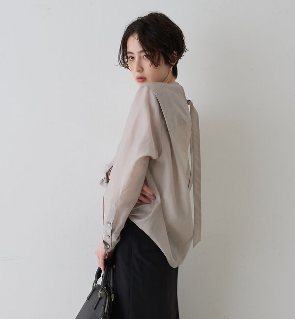 Rouge vif「シアースタンドタイブラウス【予約】」|シャツ・ブラウス|