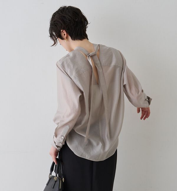 Rouge vif「シアースタンドタイブラウス【予約】」|シャツ・ブラウス|