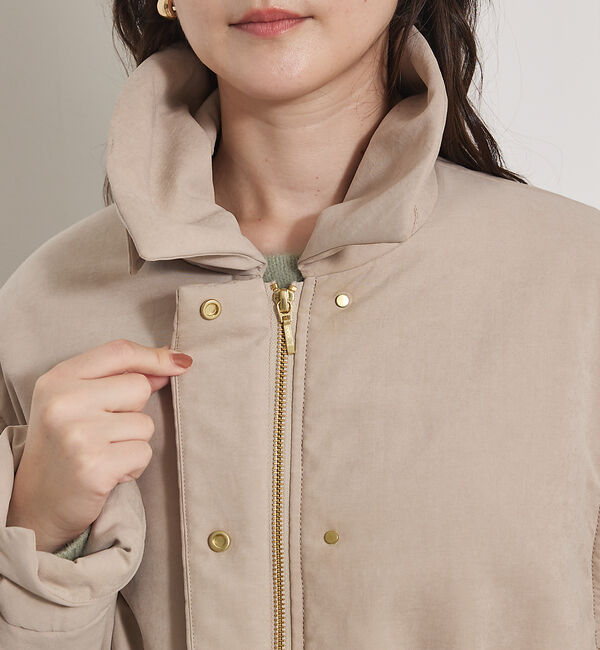 qualite「【軽やかでほどよい暖かさ】ピーチパデッドブルゾン」|ブルゾン・スタジャン|