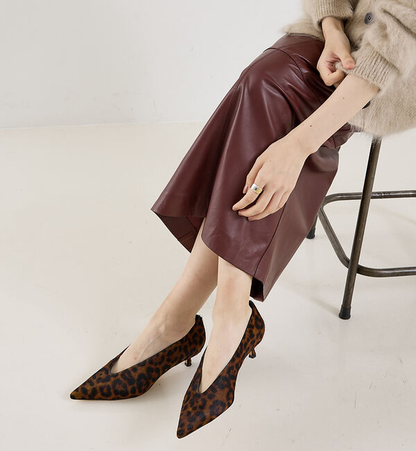 The Store by C' 「【Le Monde Beryl】BABOUCHE KITTEN HEEL／レオパ」|パンプス|