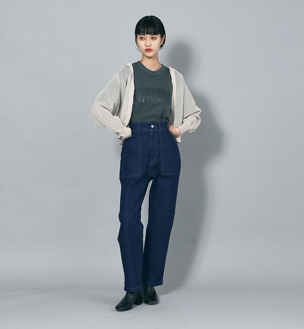 NOMINE「ラメメッシュ２WAY ZIPニットブルゾン」|カーディガン|