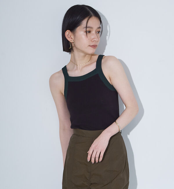 NOMINE「カップインアメスリニットタンク」|キャミソール|