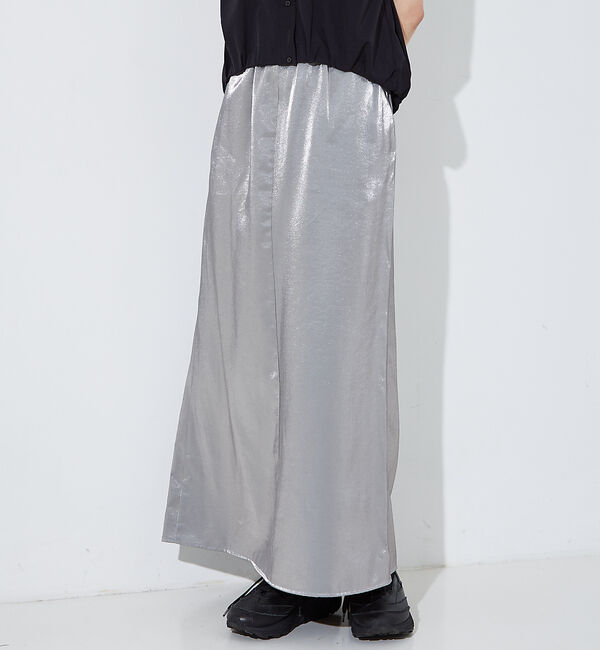 NOMINE「【セットアップ着用可】前後２WAYサテンロングスカート」|スカート|