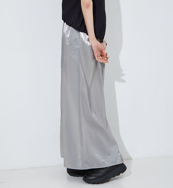 NOMINE「【セットアップ着用可】前後２WAYサテンロングスカート」|スカート|