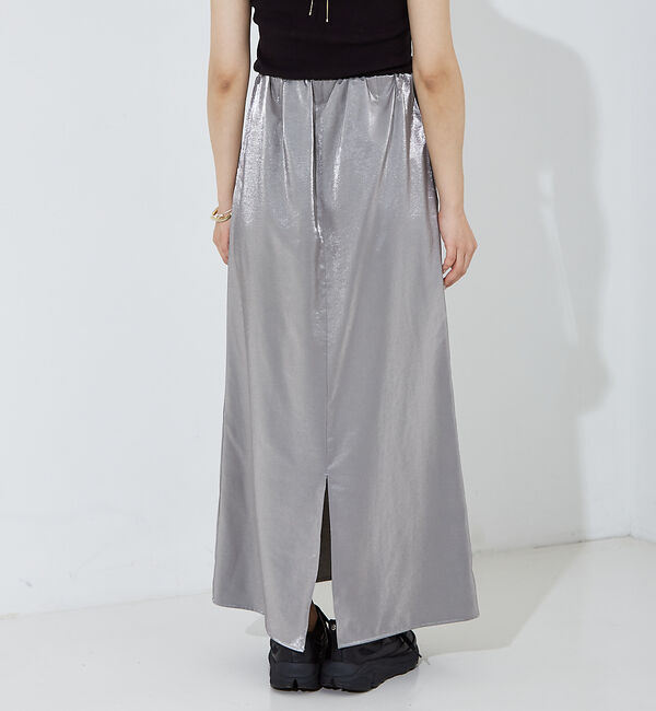 NOMINE「【セットアップ着用可】前後２WAYサテンロングスカート」|スカート|