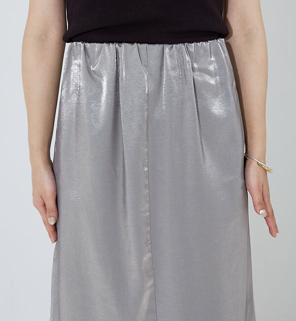 NOMINE「【セットアップ着用可】前後２WAYサテンロングスカート」|スカート|