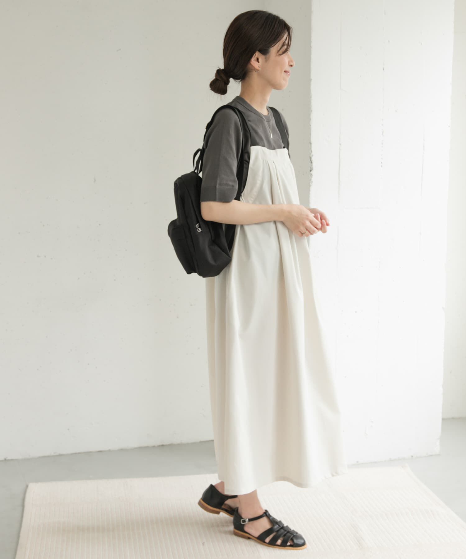 URBAN RESEARCH DOORS「『WEB/一部店舗限定カラー』『UR TECH POLIsh POLI』ワークジャンスカ」|ワンピース|