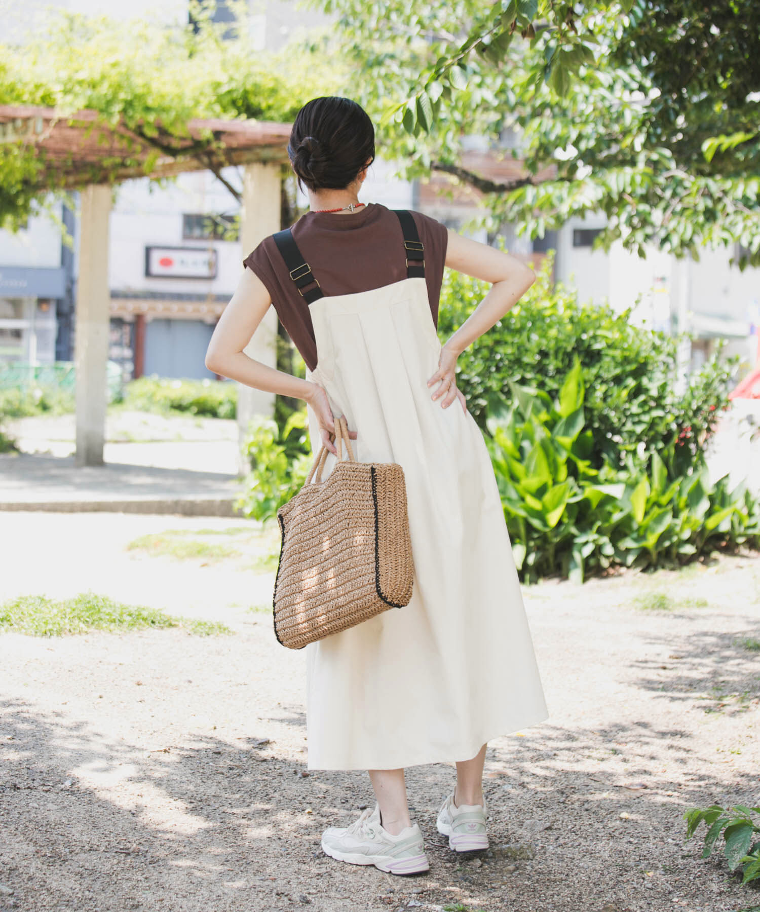 URBAN RESEARCH DOORS「『WEB/一部店舗限定カラー』『UR TECH POLIsh POLI』ワークジャンスカ」|ワンピース|