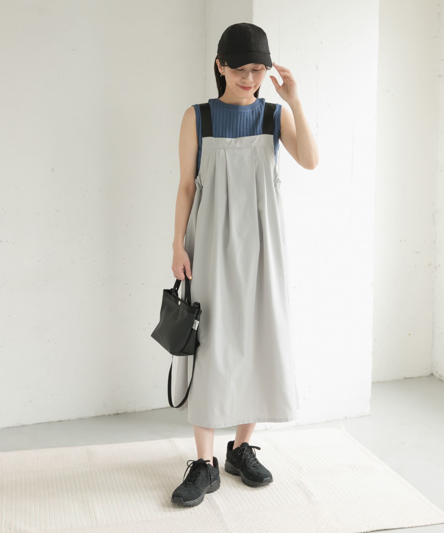 URBAN RESEARCH DOORS「『WEB/一部店舗限定カラー』『UR TECH POLIsh POLI』ワークジャンスカ」|ワンピース|