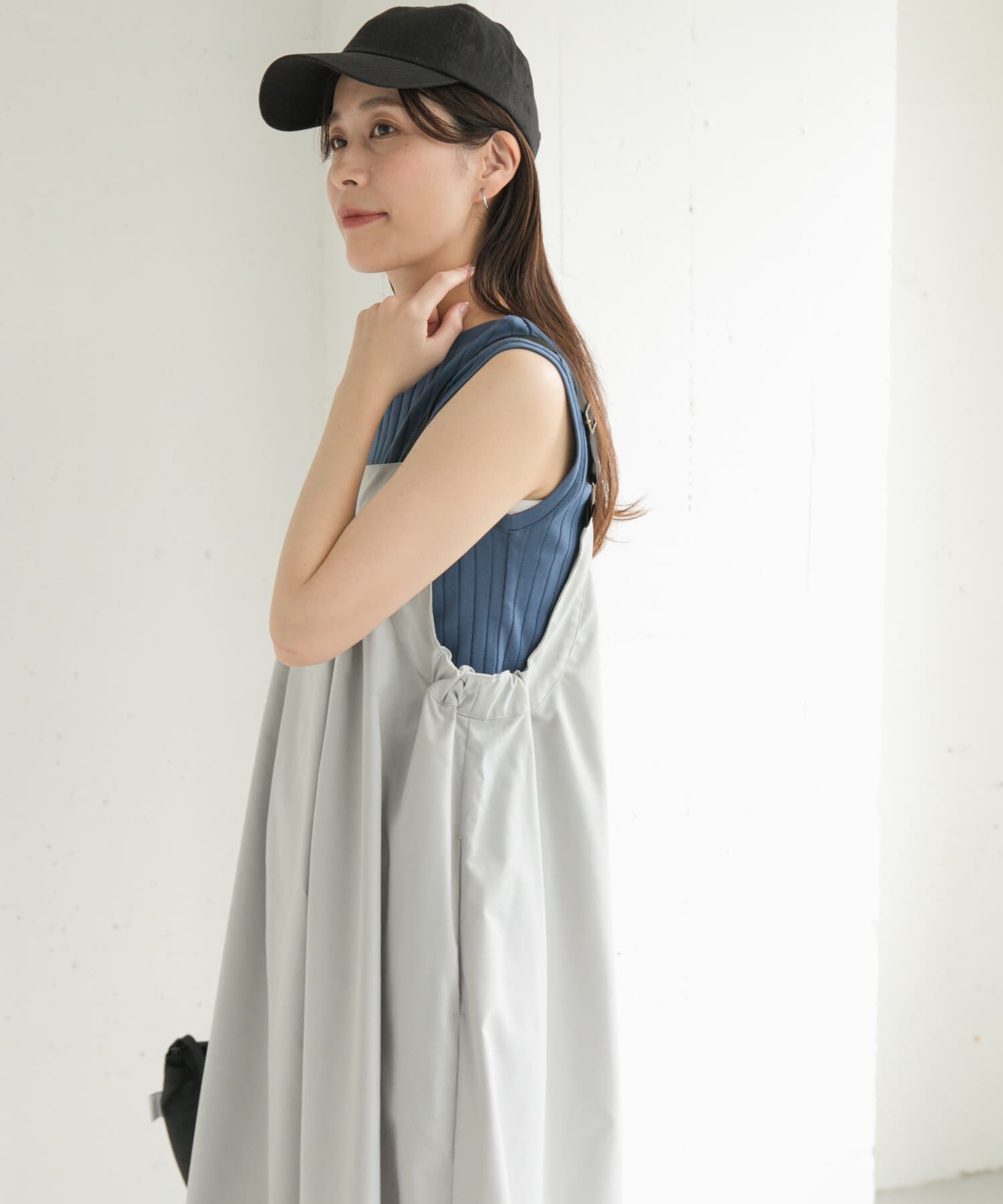 URBAN RESEARCH DOORS「『WEB/一部店舗限定カラー』『UR TECH POLIsh POLI』ワークジャンスカ」|ワンピース|