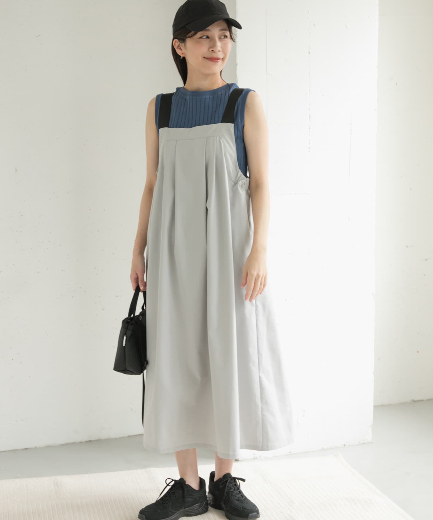 URBAN RESEARCH DOORS「『WEB/一部店舗限定カラー』『UR TECH POLIsh POLI』ワークジャンスカ」|ワンピース|