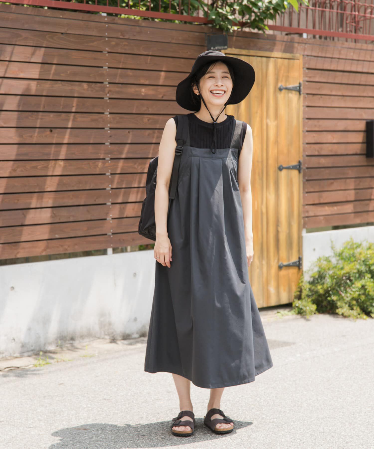 URBAN RESEARCH DOORS「『WEB/一部店舗限定カラー』『UR TECH POLIsh POLI』ワークジャンスカ」|ワンピース|