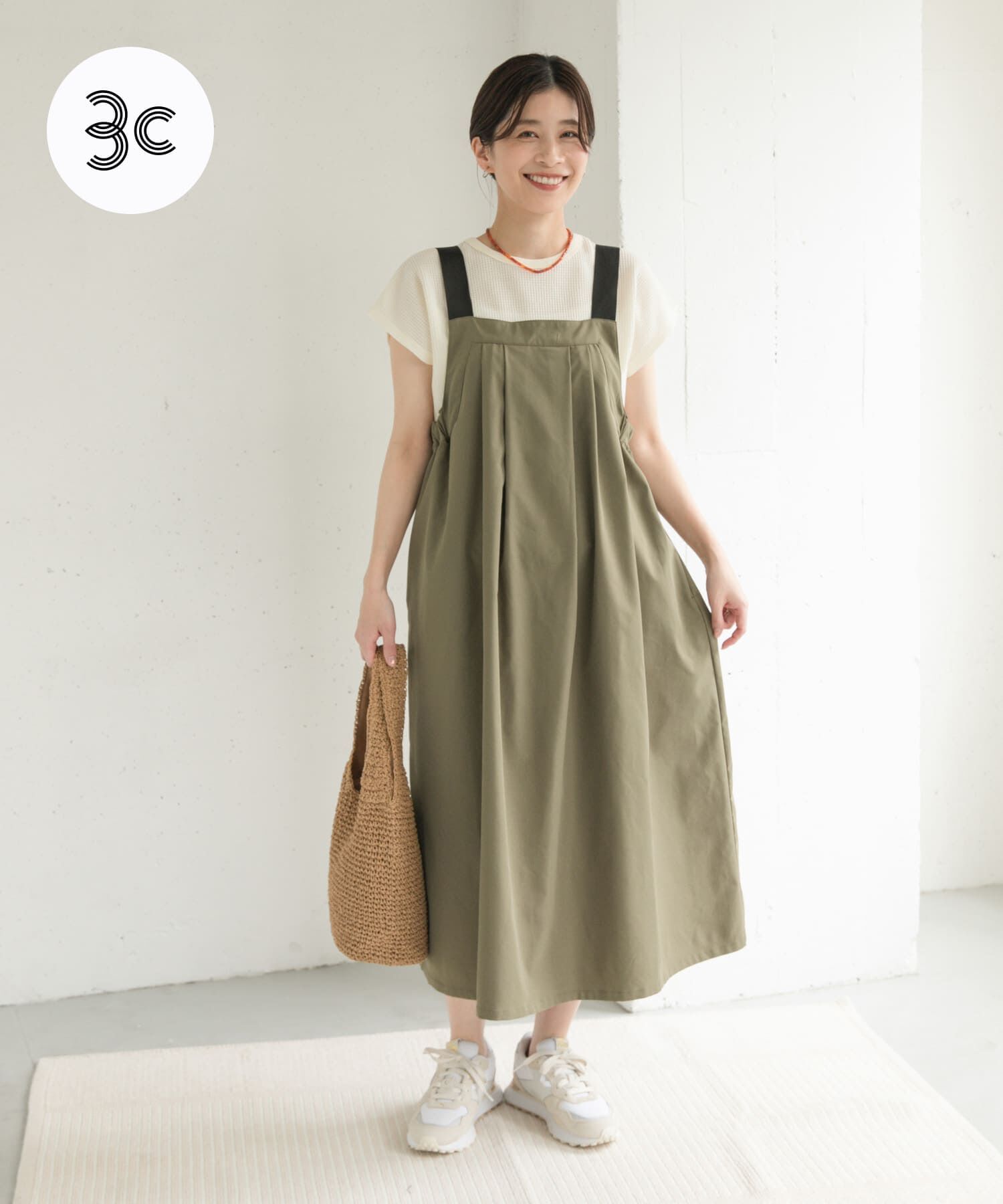 URBAN RESEARCH DOORS「『WEB/一部店舗限定カラー』『UR TECH POLIsh POLI』ワークジャンスカ」|ワンピース|